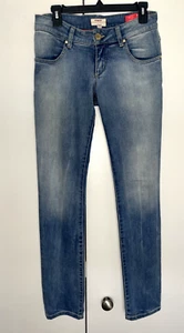 Designer MET Embellished Straight Leg Low Rise Jeans Made in Italy Size 29 - Picture 1 of 13