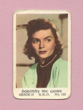 1953 Dutch Gum Card Serie D #142 Dorothy McGuire