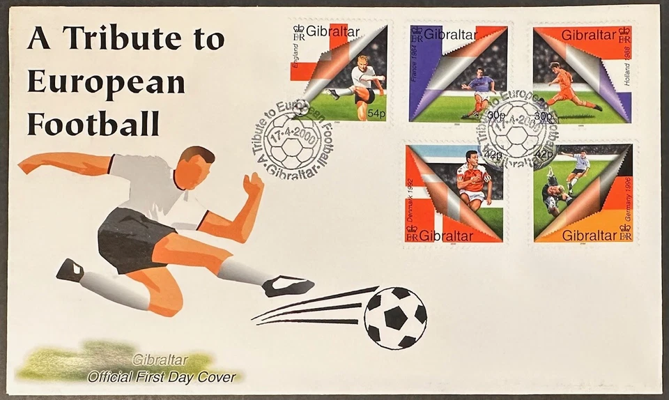 Gibraltar #832-6 FDC 2008; fútbol, fútbol *d Foto 1 de 1