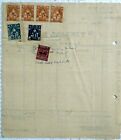 India Bihar 10 Naya Paisa Revenue And Half Anna Stamp On Receipt Rare Set Of 3*