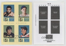 2014 Golden Age Star Stamps Stan Musial Tom Harmon Dom DiMaggio Joe Louis #9 HOF