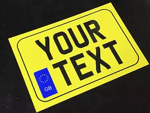 Custom Number Plate Bike Car Licence Metal Sign Personalised Car Scooter Bike - Picture 1 of 8