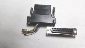 MODULAR ADAPTER DB25F TO RJ12 GOLD PINS RS232 BLACK - Picture 1 of 1
