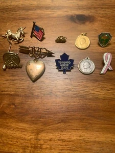 Random Assortment of 10 Pins and Other Objects - Picture 1 of 11