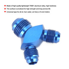 Y-Block Male Flare Fitting Adapter 2X AN6 To AN6 Male Blue Lightweight T6061