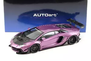 1:18 AUTOart Liberty Walk LB-WORKS Lamborghini Aventador viola SE30/carbon bonn - Foto 1 di 5