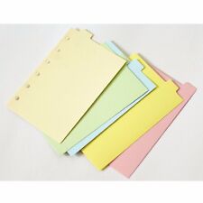 5PCS A5/A6/A7 Index Multi-Colour Tabs Divider Insert Refill Organiser stationery