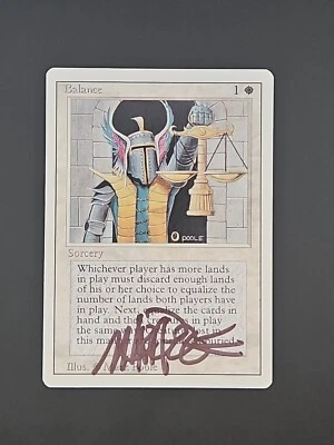MTG Magic The Gathering Signed Revised Balance Mark Poole Autographed  - Image 1 of 2