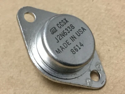 (1 PC)  STC  JAN2N6338  Bipolar Junction Transistor NPN Type TO-3  WITH HARDWARE - Image 1 of 3