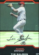 2004 Bowman Chrome Refractors Anaheim Angels Baseball Card #46 Tim Salmon