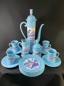 Vintage Teapot Made In Japan Turquoise Porcelain 1960s - Picture 1 of 18