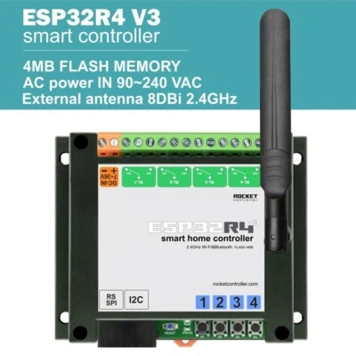 MARKENLOS Placa controladora ESP Home Assistant 4 relés TASMOTA Smart-Home-system ESP32R4
