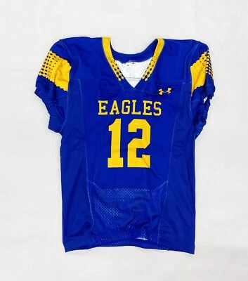 Under Armour Youth Eagles Football Hail Mary Jersey Boys' S M Royal Gold UJFJHY - Image 1 of 2