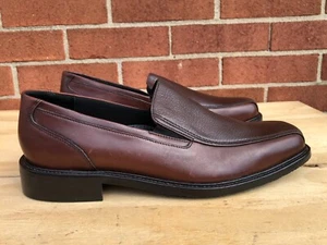 Zapatos de vestir mocasines sin cordones de cuero marrón BOSTONIAN talla EE. UU. Hombres 9,5 M - Imagen 1 de 10