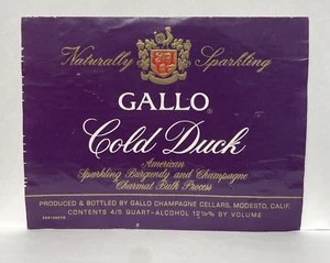Naturally Sparkling Gallo Cold Duck Champagne Label - Picture 1 of 2