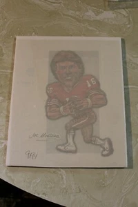 Unused, Joe Montana Vintage 1981 Made in USA Lustig Pro Sports Art Iron On Decal - Picture 1 of 1