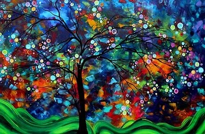 Abstract Landscape Paintings Canvas/Choose Your Size - Picture 1 of 1