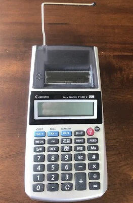 Canon Palm Printer Calculator P1-DHV 12 Digit Tax Business Adding Machine Office - Image 1 of 4