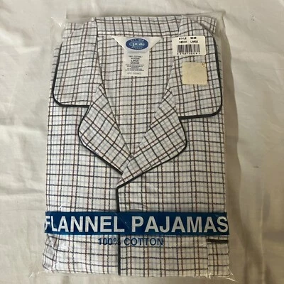 De Colección Nuevo de Lote Antiguo PCA Ropa Franela Pijamas Conjunto Pijamas Grandes Multicolor A Cuadros Envío Gratis Foto 1 de 4