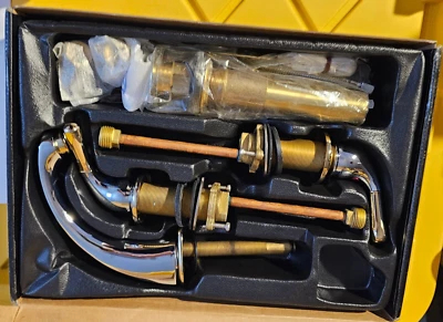 Danze Plymouth widespread chrome/polished brass  bathroom  faucet D300471CPBV - Image 1 of 4