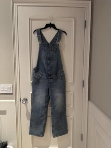 NWT H&M Mama Maternity Blue Denim Overalls Bib Women’s Size M - Picture 1 of 7