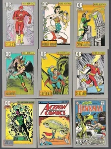 DC COMICS SERIES 1 IMPEL 1991 FULL 180 TRADING CARD BASE SET HISTORY & HEROES NM - Picture 1 of 1