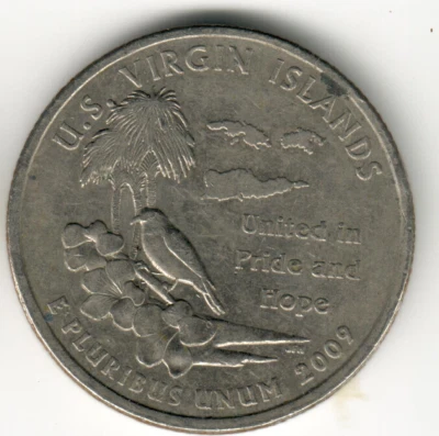 USA - 2009P - Washington ¼ $ - Virgin Islands - Rare - #11648 - Image 1 of 2