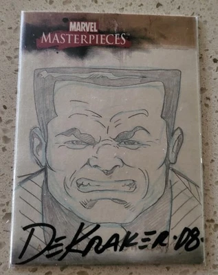2008 Marvel Masterpieces Sketch Card Hammerhead By Adam Dekraker Signed 1/1 - Image 1 of 2