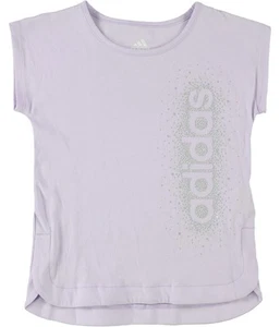 Adidas Girls Logo Graphic T-Shirt, Purple, Little Kids (4-7), 4 - Picture 1 of 2