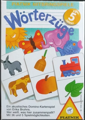 Wörterzüge Domino Kartenspiel von Piatnik ab 5 Jahren Neu in Folie - Bild 1 von 4