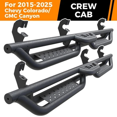 Running Boards for 2015-2026 Chevy Colorado/GMC Canyon Crew Cab Side Step Bars - Image 1 of 4