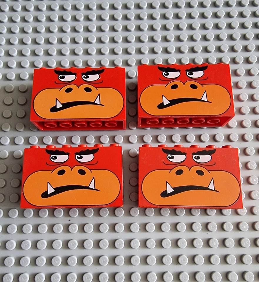 Lego Baustein 2x6x3 Rot Affen Bedruckt 4 Stück Monster Monkey 2757 6213pb02 P22 - Bild 1 von 1