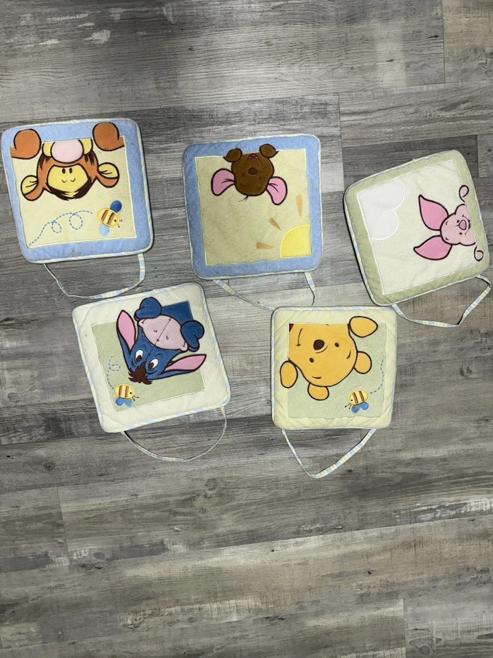 SALE -Set Of 5  Disney Winnie the Pooh & Friends Wall Hanging Plush Nurery Decor - Image 1 of 1