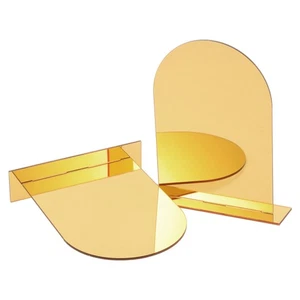  2 Pcs Buchstützen Kunststoff Acryl Buchhalter Dekorative Buchend - Bild 1 von 12