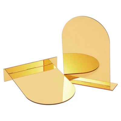  2 Pcs Buchstützen Kunststoff Acryl Buchhalter Dekorative Buchend - Bild 1 von 4