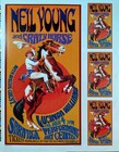 RARE ORIGINAL UNCUT PROOF Neil Young Crazy Horse Poster Signed by Bob Masse COA