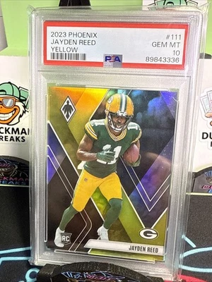 Panini Phoenix Jayden Reed # 111 2023 amarillo/75 Green Bay Packers combinación de colores Foto 1 de 4