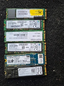 500gb ssd m.2 1lot of 6 500gb m.2 but work as intended - Afbeelding 1 van 3