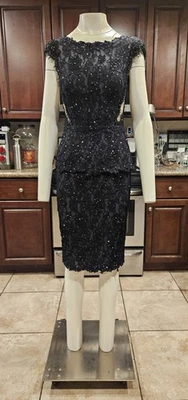 💥IMPRESIONANTE VESTIDO DE CÓCTEL MANDALAY Y2K Noche Adornado Cuentas NEGRO #CM 6 Foto 1 de 4