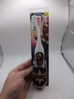 Arm & Hammer Captain Marvel Kids Spinbrush Powered Electric Toothbrush Brand New - Image 1 of 2