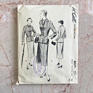McCall 8079, 50s Suit, Sz 20/38, Cut & COMPLETE, Vintage Sewing Pattern - Picture 1 of 2