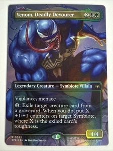 Magic The Gathering Venom, Deadly Devourer 0022 Foil (sin fronteras) Marvel's Spider-Man casi nuevo Spe - Imagen 1 de 2