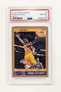 2013-14 NBA Hoops Kobe Bryant #9 Gold PSA 10 Gem Mint Los Angeles Lakers HOF - Picture 1 of 2