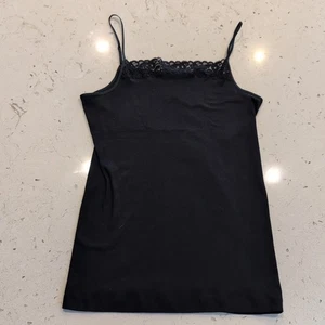 Camiseta sin mangas Hanro para mujer GRANDE negra de encaje con espagueti cami salón ropa para dormir NUEVA - Imagen 1 de 7