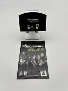 WWF WrestleMania 2000 (Nintendo 64, 1999) Original N64 Cartridge & Manual TESTED - Picture 1 of 2