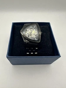 Cogu Italy BNT Automatic Mechanical Wristwatch Skeleton Triangle Model Black - Picture 1 of 5