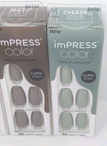 Kiss Impress Color Press On 2-30 mittlere Länge braun, going green, dusk til dawn - Bild 1 von 1