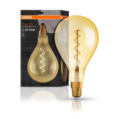 Osram Vintage 1906 LED Spiral Filament groß A160 5W = 28W E27 gold extra warm - Bild 1 von 4