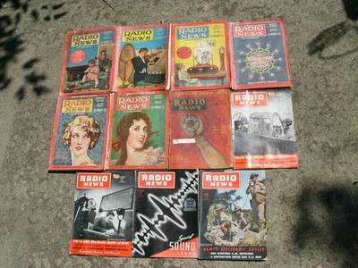 (11) Vintage Magazines! "Radio News", From The 1920's, 1930's, 1940's! - Image 1 of 4