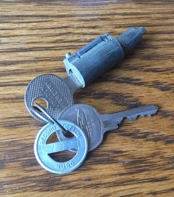 Lincoln 1950~1951 CERRADURA DE MALETERO CICLO con LLAVES CON LOGOTIPO de colección HURD NOS mango de cubierta Foto 1 de 4